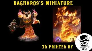 3D Print miniature Of Ragnaros (WOW) How to paint Fire and Flames