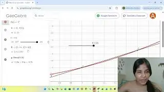 Ejemplo en geogebra como se construye la recta secante