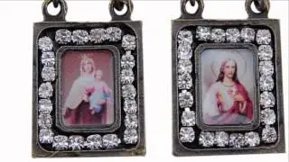 Stainless Steel Scapular, Color Images | The Catholic Company