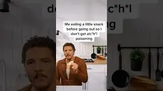 Your reminder to eat a meal before drinking!#shorts #pedropascal #alcohol