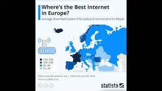 Where's the best internet in Europe? #map #geography #data #europe #youtubeshorts