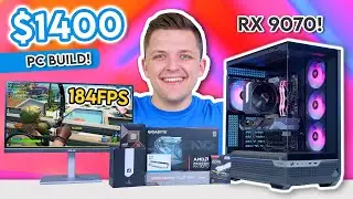 $1400 Gaming PC Build 2025! 😀 [ft. RX 9070 & Ryzen 5 9600X w/ Benchmarks]