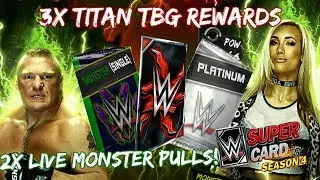 WWE SUPERCARD: 3X TITAN PLATINUM PACKS! 2X LIVE MONSTER FREEBIE PULLS! AWESOME TITAN PULL!!! Ep-6