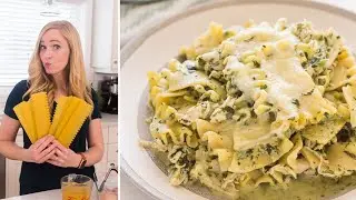 6 Ingredient CROCKPOT White Chicken Lasagna | The Recipe Rebel