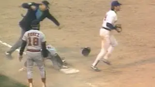 1982 ALCS Gm5: Moore throws out Jackson