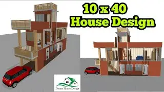 10 x 40 house design with car parking || single corner house || DHD homes