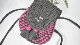 How to Crochet A 6 x 10 Backpack (Moroccan Tile Stitch)