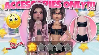 ONLY Using *ACCESSORIES* In Dress To Impress!! NO Clothes Allowed!! (ROBLOX)