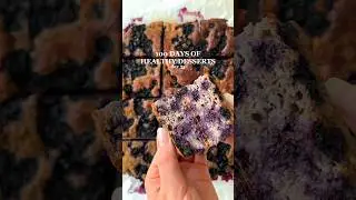 Healthy Dessert or Snack Idea: Blueberry Bars💜 #healthydessert #healthyrecipes