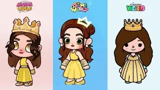 😊Princess Belle Style Look In 3 Games #pazu #avatarworld #gameworld #tocaboca