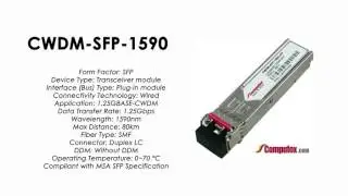 CWDM-SFP-1590  |  Cisco Compatible 1.25Gbps CWDM SFP Module, 1590nm, 80km