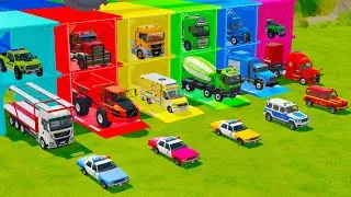 ALL POLICE CARS & SERVICE VEHICLES, FIRE ENGINE, TIPPING TRUCK TRANSPORT TO GARAGE - FS22