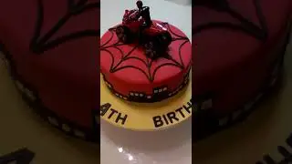 SPIDER MAN FONDANT CAKE @LolaMelsKitchen