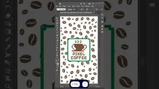 Pixel Coffee Logo Design in Illustrator #pixelart