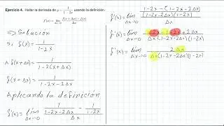 Ejercicio 4 Resolver la derivada usando la definici&oacute;n #derivada #calculo #matematicas