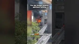 Families displaced after fire at Brooklyn apartment building #nyc #news #brooklyn #fire