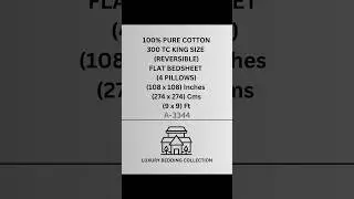 Pure Decor Luxury Bedding Pure Cotton King Size Reversible Bedsheet with 4 Pillow Covers A- 3344