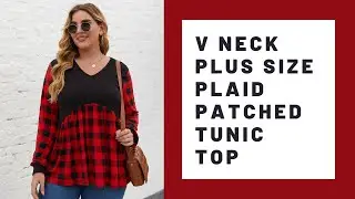 Blooming Jelly Women's Plus Size Plaid Tunic Top