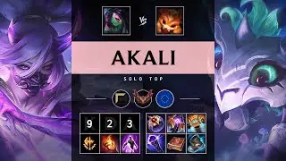 Akali Top vs Gnar - EUW Grandmaster Patch 25.13