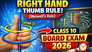 Right Hand Thumb Rule (Maxwell&rsquo;s Rule) | Magnetic Field Direction | Class 10 Physics 2026