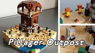 Lego Minecraft Pillager Outpost in microscale
