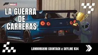 Guerra de carreras | ¿Quién gana? Countach vs Tren y Skyline R34 (4K Gameplay)