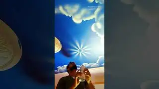 3D ceiling sky blue painting ideas#shorts#ytshorts #homedecor