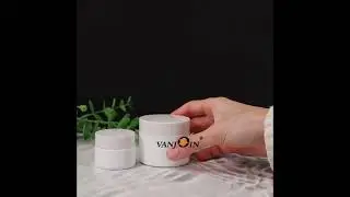 Family Size White Glass Cream Jar