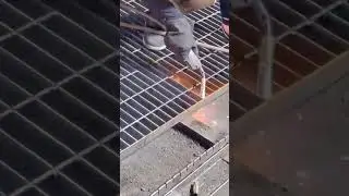 Welding Steel Grates with Precision and Skill The Art of Metal Fabrication in Action