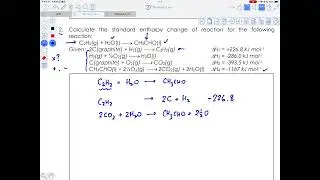 Chapter Thirty Six: Hess's Law - Application of Hess's Law 3 (By elimination)