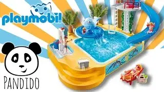PLAYMOBIL Piscina para niños con Fuente de Ballena Juguetes - Pandido TV - El canal de los juguetes