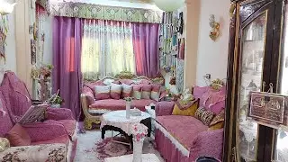 تعالوا شوفوا شقتى فى ثوبها الجديد. 🛋️🎀🪴❤عاوزة رايكم في الألوان. 