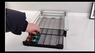 X-HOME Glass Coffee Pod Drawer &ndash; Fits 60 Compatible Nespresso Original Pods