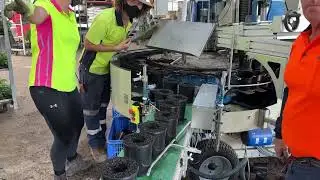 Demtec double potting machine
