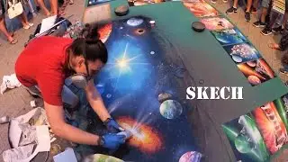 GIANT GALAXY Spray paint 3D picture