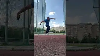 Метание диска со скачка Discus throw glide #shotput #лёгкаяатлетика #trackandfield #discusthrow