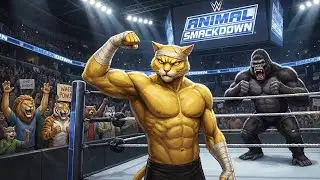 Cat vs Gorilla WWE Fight Full Arena Crowd Reaction
