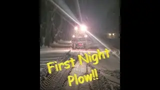Kioti CK3510 tractor plowing snow for first time!!