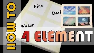 Painting Water Fire Light Dark Easy / Kid Art  / 0359 / Acrylic Painting