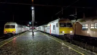 Trains et manœuvres en gare de Saint-Ghislain