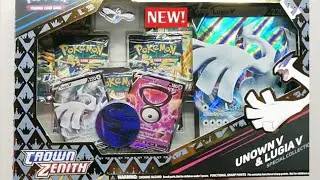 Opening *NEW* Pokémon Crown Zenith Unown V & Lugia V Special Collection  (GameStop Exclusive)