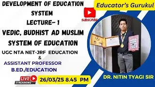UGC NTA NET EDUCATION & UPHESC ASSISTANT PROFESSOR B.E.D/EDUCATION BY DR. NITIN TYAGI
