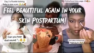 Don't let postpartum break up, feel beautiful again #momlife #motherhood. 