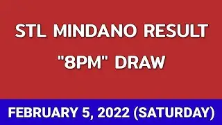 STL MINDANAO 8pm Result Today February 5, 2022 PARES SWER2 SWER3 SWER4 evening result 3rd draw