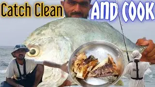 Surf Casting Video Mubarak Village |Catch & Cook |Fishing Game |Beach Fishing |Shore Casting Video.