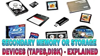 SECONDARY MEMORY (STORAGE DEVICES) || B.TECH (UNIT 1 , SEMESTER 1)|| FUNDAMENTALS OF COMPUTING (FOC)