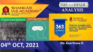The Hindu Daily News Analysis || 04th October 2021 || UPSC Current Affairs || Prelims 2021 & Mains
