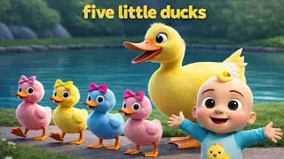 📌 Five Little Ducks Went Out One Day 🦆🎵 | Cute Babies Counting Fun 🧸 | Baby Bubbles
