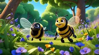 Three Bumblebees Buzz by the Bell | Buzzing Bee Song for | Nursery Rhymes and Preschool Learning