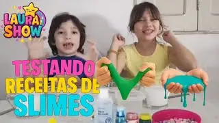🫟🫟TESTANDO RECEITA DE SLIME🫟💥#laurashow #slime #viral #trend #brincadeiras 